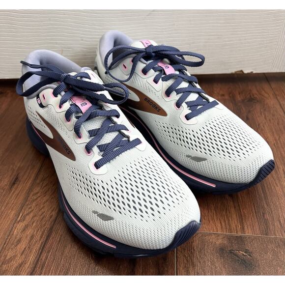 Brooks Shoes - BROOKS Women's Ghost 15 Spa Blue Neo Pink Athletic Running Sneakers Shoes Sz 9B